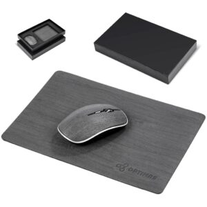 Oakridge Natural Thermo PU Mouse Pad & Mouse In Gift Box – Tech Corporate Gift Set