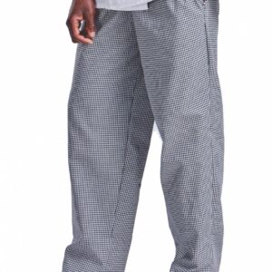 Chef Trousers Poly Cotton Black. Small – 4XL