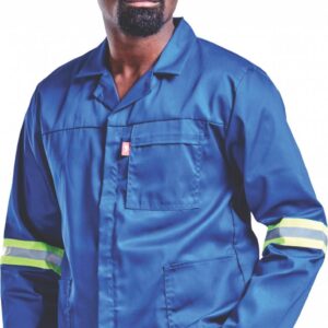 Conti Suit 100% Cotton Jacket D59. Gold Label. Reflective Tape. SABS. Royal Blue. Sizes 34 – 60