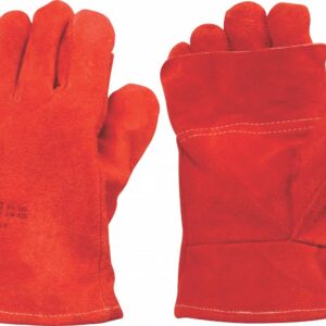 Leather Glove Heat Red Cuff 8 inch