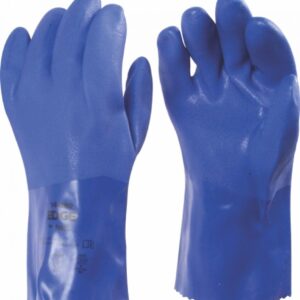 Glove Pvc 36Cm Cuff Blue