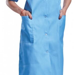 Ladies Overall Short Sleeves. Available in Royal Blue, Powder Blue, Pale Pink or White