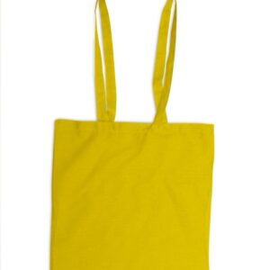 Coloured cotton exhibition/shopping bag with long handles 110gr/
