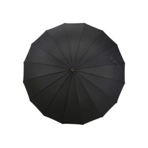Classic umbrella with 16 panels, wooden shaft and handle and met