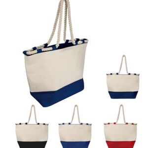 XL jute bag with zip closure and rope detail