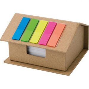 House Shaped Card Memo Holder & Sticky Flags Office Set