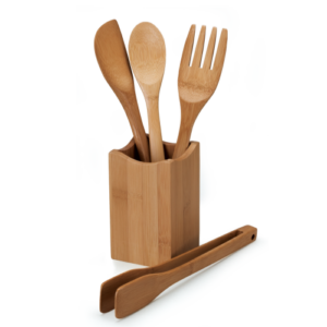 4 Piece Bamboo Kitchen Utensil Set