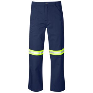 Site Premium Polycotton Workwear Pants – Reflective Legs – Yellow Tape