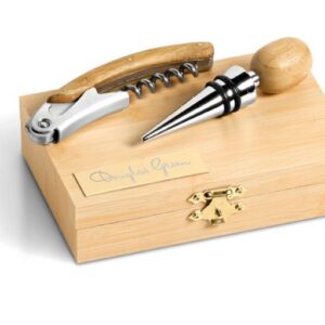 2pc wine set in bamboo box Available in: Wood