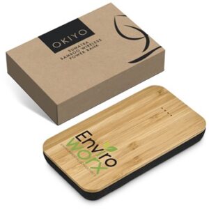 Okiyo Eco Friendly Sumatra 6000mAh Bamboo Wireless Power Bank