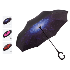 Printed Reversible 8 Panel Umbrella with Design On Inside