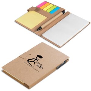 Retrospect A6 Memo Pad, Pen & Sticky Flags – 100% Recycled Paper