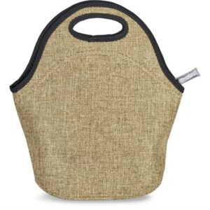 Safari Laminated Jute Lunch Cooler Bag