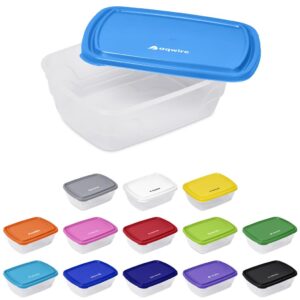 Transparent BPA Free & Food Safe Plastic Lunch Box With Coloured Lid