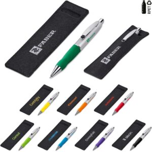 Turbo Tide Metal Ball Pen With Comfy Grip in Rpet Eco Pouch