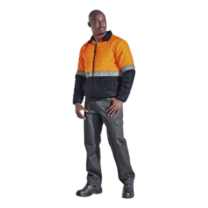 Two Tone Quilted Jacket With Reflective Tape – Avail Orange or Yellow