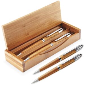 Unity Bamboo Pen and Pencil Set In Bamboo Presentation Box – Eco Friendly Corporate Gift