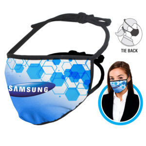 Washable 3 Layer Face Mask with sublimation – Tie Back around head. Min order 100 units