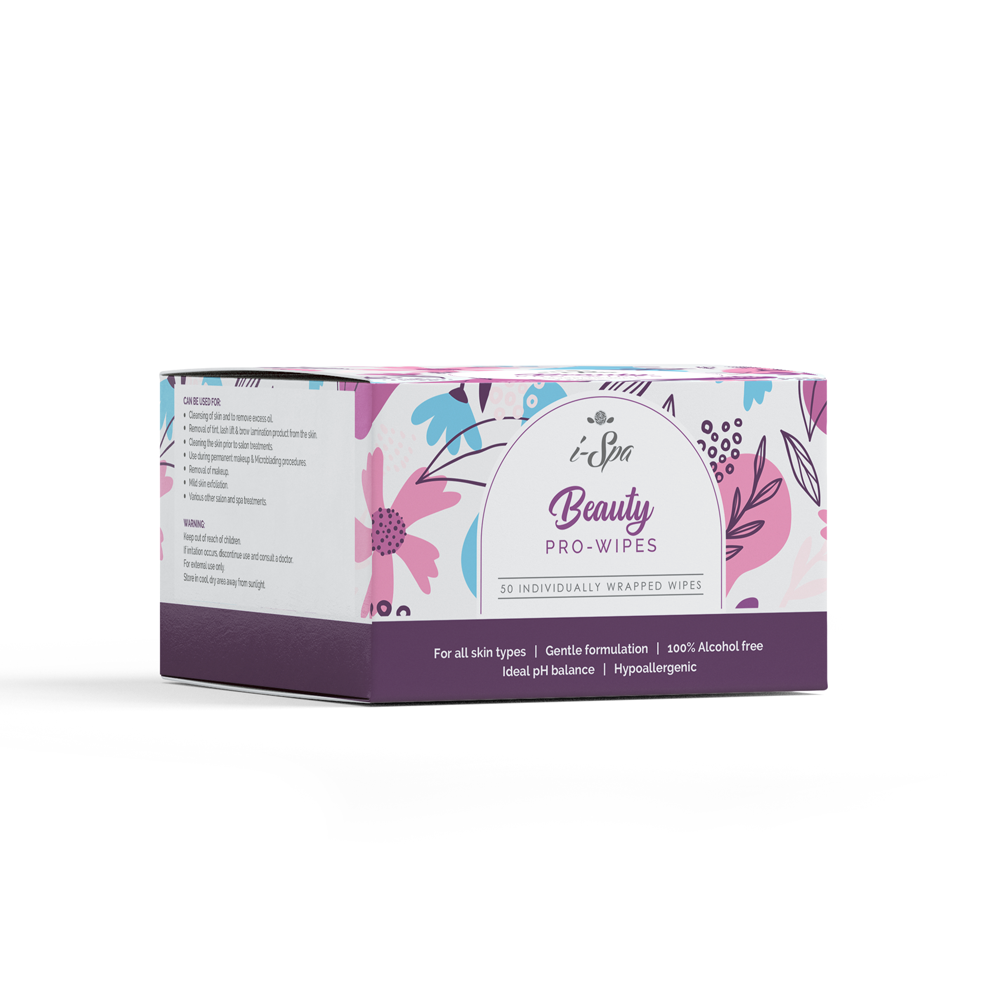 i-Spa Beauty Pro-Wipes - Individual - 50 Wipes