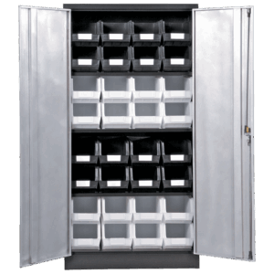 Black & Silver ��� Linbin �� Storage Bin Cabinet Kit
