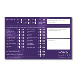 Alternative view of Nouveau Lashes Client Record Cards 100's