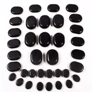 Alternative view of Professional hot stone set with wooden storage box | 36pc