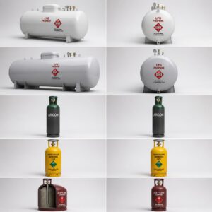Argon gas bottle